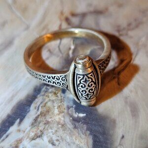 Ender Aksu Ornate Sterling Silver Spinner Ring Size 11